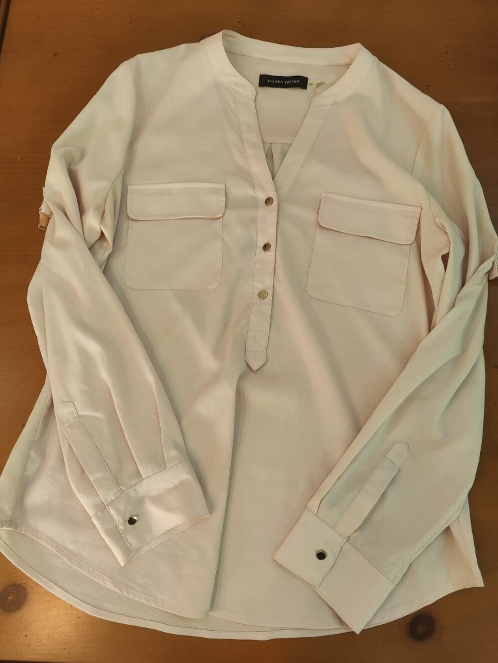 Women's IVANKA TRUMP Pink Long Sleeve Blouse M/M